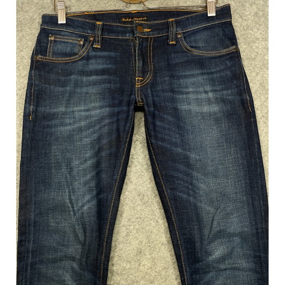 Nudie Jeans Long John Dark Sparkles Blue 32x28.5 - Picture 3 of 16